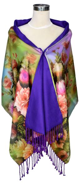 Lady Shawl Scarf Silk Feeling 2-Layers 185X50 cm ST-PE-JCM-1310-3